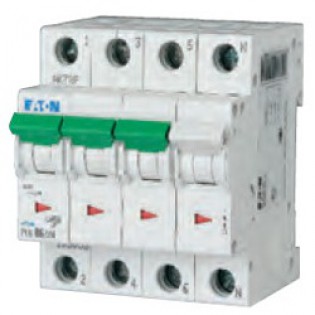 Модульный автоматический выключатель PL6-C16/3N, 6kA, 3p, 16A MOELLER-EATON