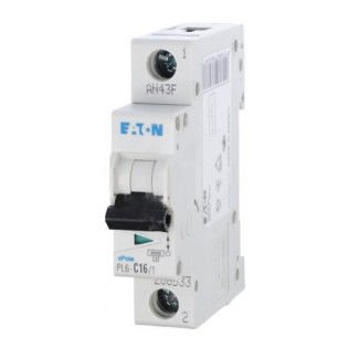 Автоматический выключатель 1п  16A PL6-B16/1 6kA MOELLER-EATON