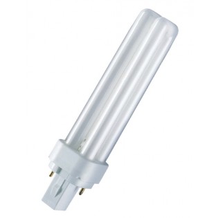 Лампа люминесцентная компактная OSRAM DULUX D - 10W/830 600lm G24d-1 3000K - 4050300025681