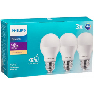 Лампа светодиодная промо-пак 3шт ESS LEDBulb 11W E27 4000K 230V 3CT/4 RCA Philips 929002299747