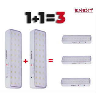 Комплект Світильник аварійний e.emerg.stand.9830C.led.3/6h.IP20.promo.3, 3/6 годин, Акція 1+1=3