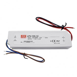 Блок питания LPV-100-12 100W 12V DC IP67 Mean Well