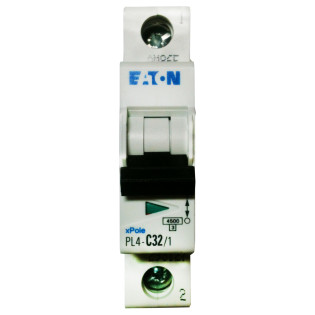 Модульный автоматический выключатель PL6-C50/1, 6kA, 1p, 50A MOELLER-EATON