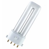 Лампа люминесцентная компактная OSRAM DULUX S/E - 9W/840 600lm 2G7 4000K - 4050300020174