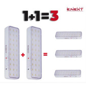 Комплект Світильник аварійний e.emerg.stand.9830C.led.3/6h.IP20.promo.3, 3/6 годин, Акція 1+1=3