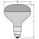 Лампа рефлекторная инфракрасная 250R/IR/CL/E27 Helios (прозора) 