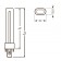 Лампа люминесцентная компактная OSRAM DULUX S - 7W/830 400lm G23 3000K - 4050300025735