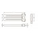 Лампа люминесцентная компактная OSRAM DULUX F - 18W/830 1100lm 2G10 3000K - 4050300333540