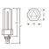 Лампа люминесцентная компактная OSRAM DULUX T PLUS - 26W/830 1800lm GX24d-3 3000K - 4050300342061