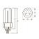 Лампа люминесцентная компактная OSRAM DULUX T/E PLUS - 26W/830 1800lm GX24q-3 3000K - 4050300342306