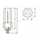 Лампа люминесцентная компактная OSRAM DULUX T/E PLUS - 32W/840 2400lm GX24q-3 4000K - 4050300348568