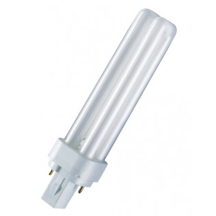 Лампа люминесцентная компактная OSRAM DULUX D - 13W/840 900lm G24d-1 4000K - 4050300010625