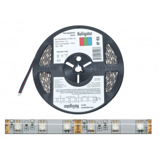 Лента светодиодная RGB (бухта 5 метров) NLS-5050RGB30-7.2-IP65-12V 71428 Navigator 