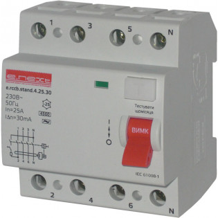 Выключатель дифференциального тока, 4р, 40А, 30mA (stand) E.NEXT