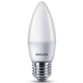 Лампа светодиодная свеча ESS LEDCandle 6.5-60W E27 827 2700K 550lm B38NDFRRCA Philips  - 929001811407