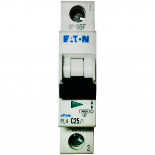 Автоматический выключатель PL4-C25/1, 4.5kA, 1p, 25A MOELLER-EATON