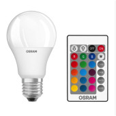Лампа світлодіодна LED CLA60 REM 9W/827 230V FR E27 1 лампа в блістері+пульт OSRAM 4058075430754