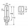 Лампа люмінесцентна компактна G24d-3 26W/830 DULUX D OSRAM - 4050300025711