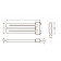 Лампа люмінесцентна компактна OSRAM DULUX F - 36W/830 2800lm 2G10 3000K - 4050300299051