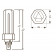 Лампа люмінесцентна компактна OSRAM DULUX T PLUS - 26W/830 1800lm GX24d-3 3000K - 4050300342061