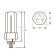 Лампа люмінесцентна компактна OSRAM DULUX T/E PLUS - 26W/830 1800lm GX24q-3 3000K - 4050300342306