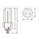 Лампа люмінесцентна компактна OSRAM DULUX T/E PLUS - 32W/840 2400lm GX24q-3 4000K - 4050300348568